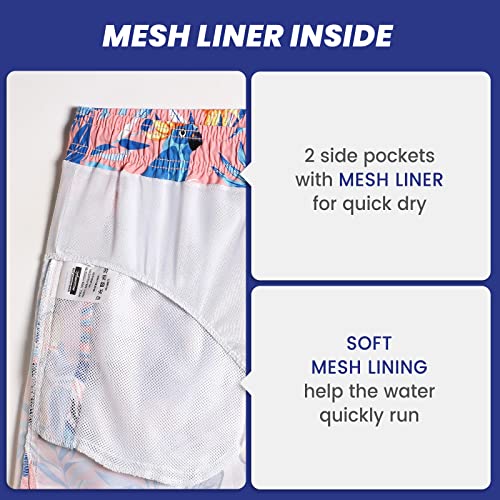 Image of maamgic Mens Swim Trunks 5 Inch with Mesh Lining, Quick Dry Mens Bathing Suit, Swim Shorts for Swimming and Beach