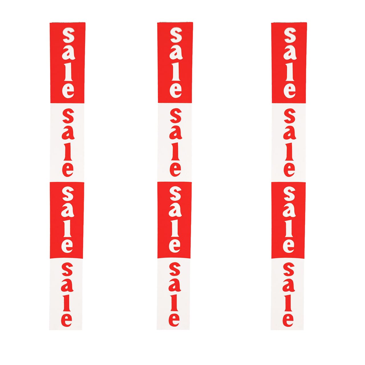Lince Display Limited Vertical SALE Poster Window Display Sign - Pack of 3, Eye-Catching Red Design, Perfect for Retail Stores and Boutiques (10cm x 100cm)