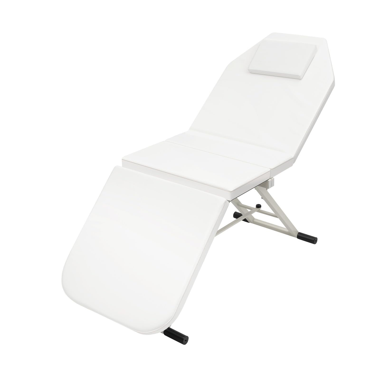 Lettino da massaggio da salone, pieghevole, portatile, per massaggi, professionale, per cosmetici, letto con poggiatesta, colore bianco, per spa, salone, tatuaggi di bellezza
