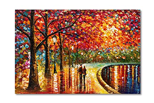 Diathou Art 24x36 inch hand-painted romantic oil painting Abstract modern wall art hand-painted landscape, color detailed decorative wall decorative canvas painting Diathou Art 24x36 inch hand-painted romantic oil painting Abstract modern wall art hand-painted landscape, color detailed decorative wall decorative canvas painting