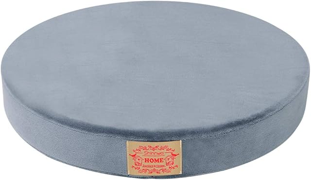 baibu Seat Cushion Memory Foam Round Chair Pad Lumbar Support Pillow Yoga Cushion for Comfortable Sitting-16 inch, Grey