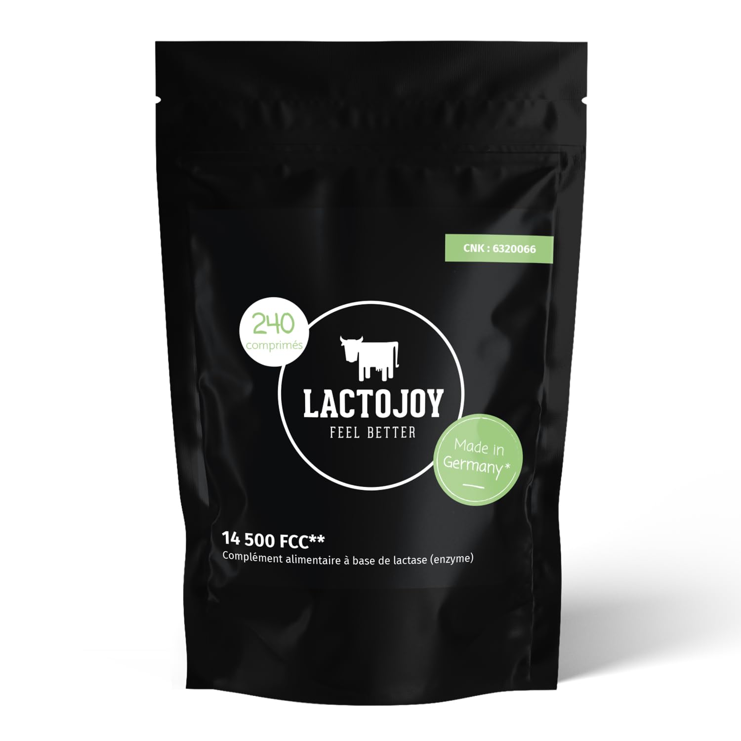 LactoJoy Comprimés de Lactase 14 500 FCC 240 Pcs. RECHARGE - Combat l'Intolérance au Lactose, Favorise la Digestion du Lactose