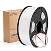 SUNLU PLA Plus 3D Printer Filament, PLA+ filament 1.75mm, netjes gewikkeld filament, robuust 3D filament, compatibel met 3D FDM printers, maatnauwkeurigheid +/- 0.02mm, 1kg Spoel (2.2pond), Wit