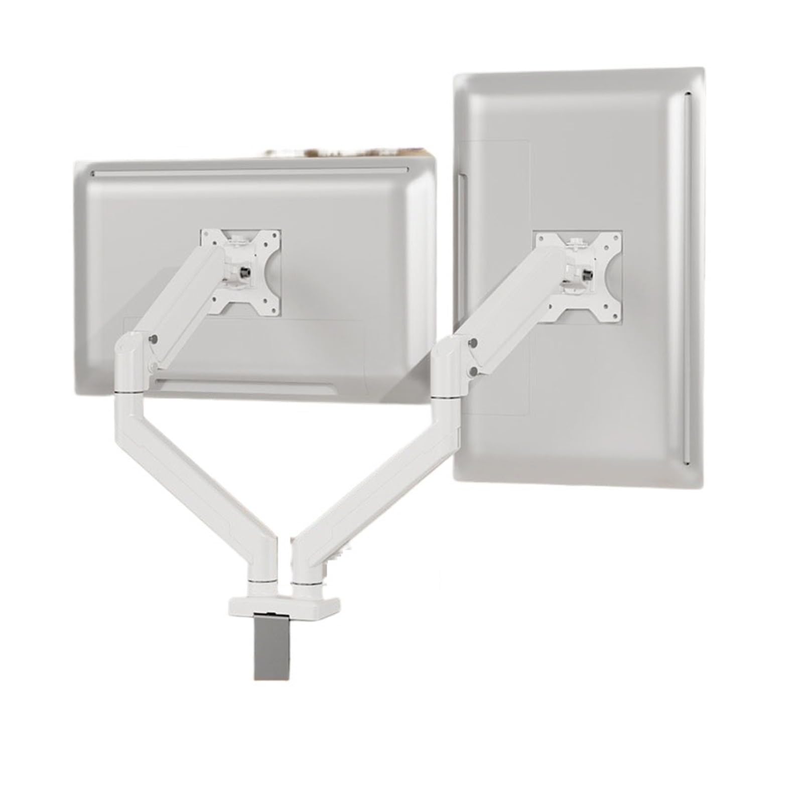 TKJfdTY 14-34 Inch Dual Monitor Stand Adjustable Dual Screen Stand Computer Heightening Shelf Load-Bearing 2-10Kg，White