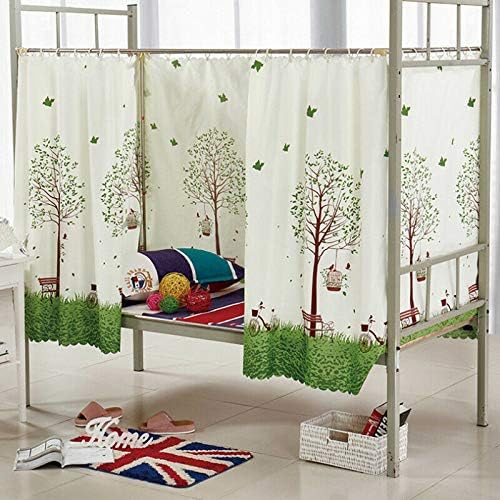 glhsklhdd Students Dormitory Thin Bunk Bed Curtain Lightproof Dustproof Single Bed Tent (8)
