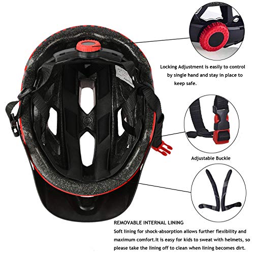 Image of Kids Helmet, Exclusky Kids Bike Helmet Adjustable Safety Lightweight Children Bicycle Helmet for Kids Skating Cycling Scooter Boys and Girls Bicycle Helmets Ages 5-8-14