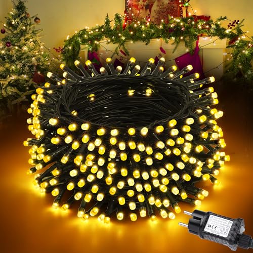 Moxled Warmweiß Gelb Lichterkette Weihnachtsbaum, 40M 350 LED...