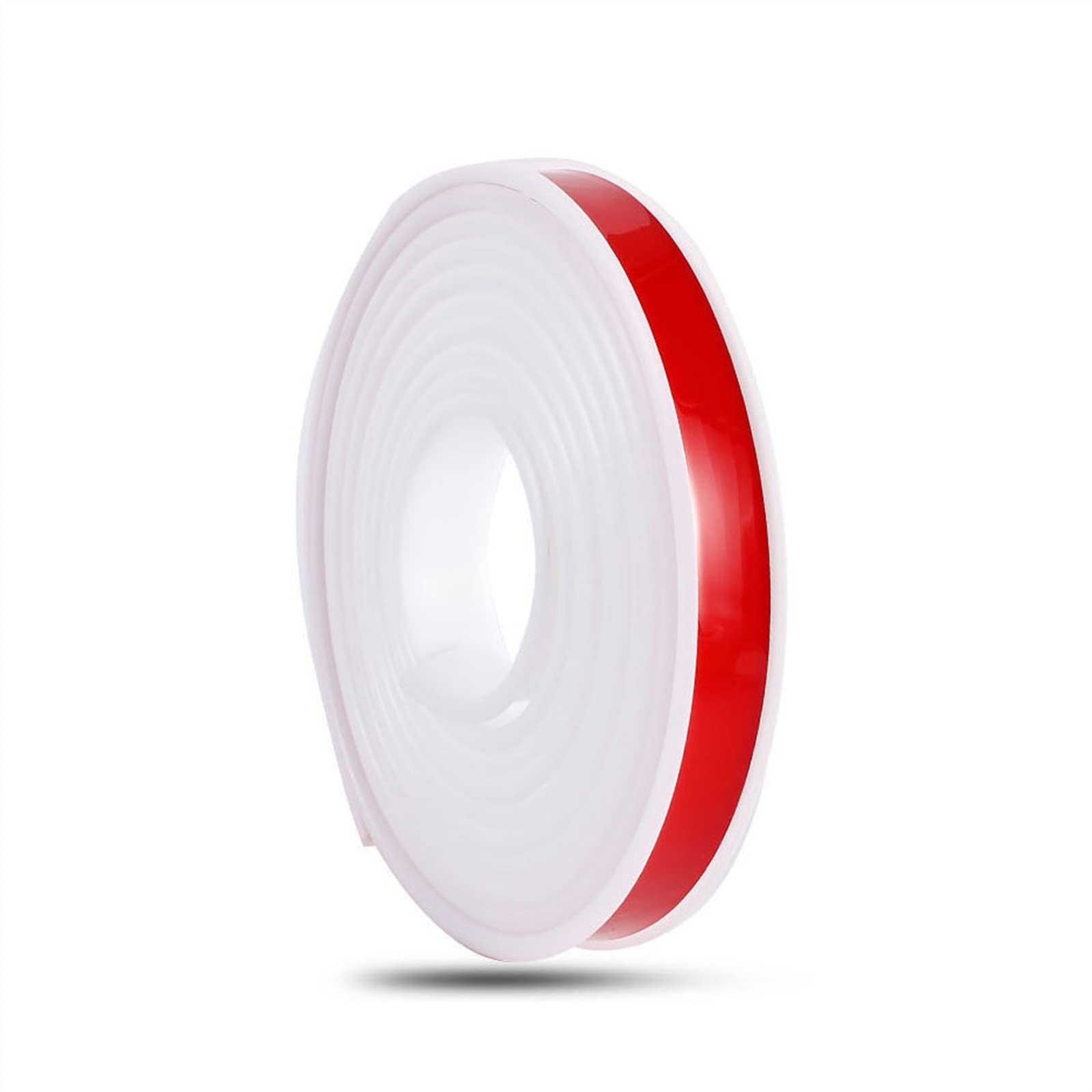 8m U-Shape Flexible Edge Banding Self Adhesive, Waterproof Furniture Edge Molding Trim, Soft TPE Sealing Strip Edging Tape for Cabinet Protection Edge Guards for Cabinet Repair Furniture- White,12mm — image 1