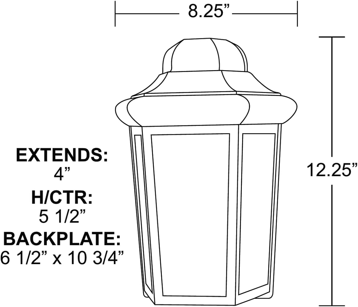 KASTLITE Premium Wall Mount Series - White Lantern for Indoor/Outdoor Lighting - Richmond Series