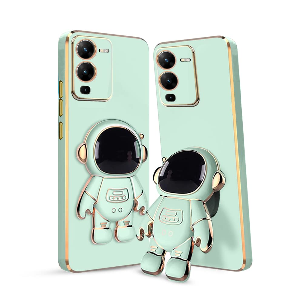 KARWAN®️ 3D Astronaut with Folding Stand Back Cover Case Compatible for Vivo V25 Pro 5G | Slim electroplated case | Stand case | Soft TPU | Space Astro Theme | Camera Pro 5Gtection-Mint. (B0C16LZFZC) Amazon Price History, Amazon Price Tracker