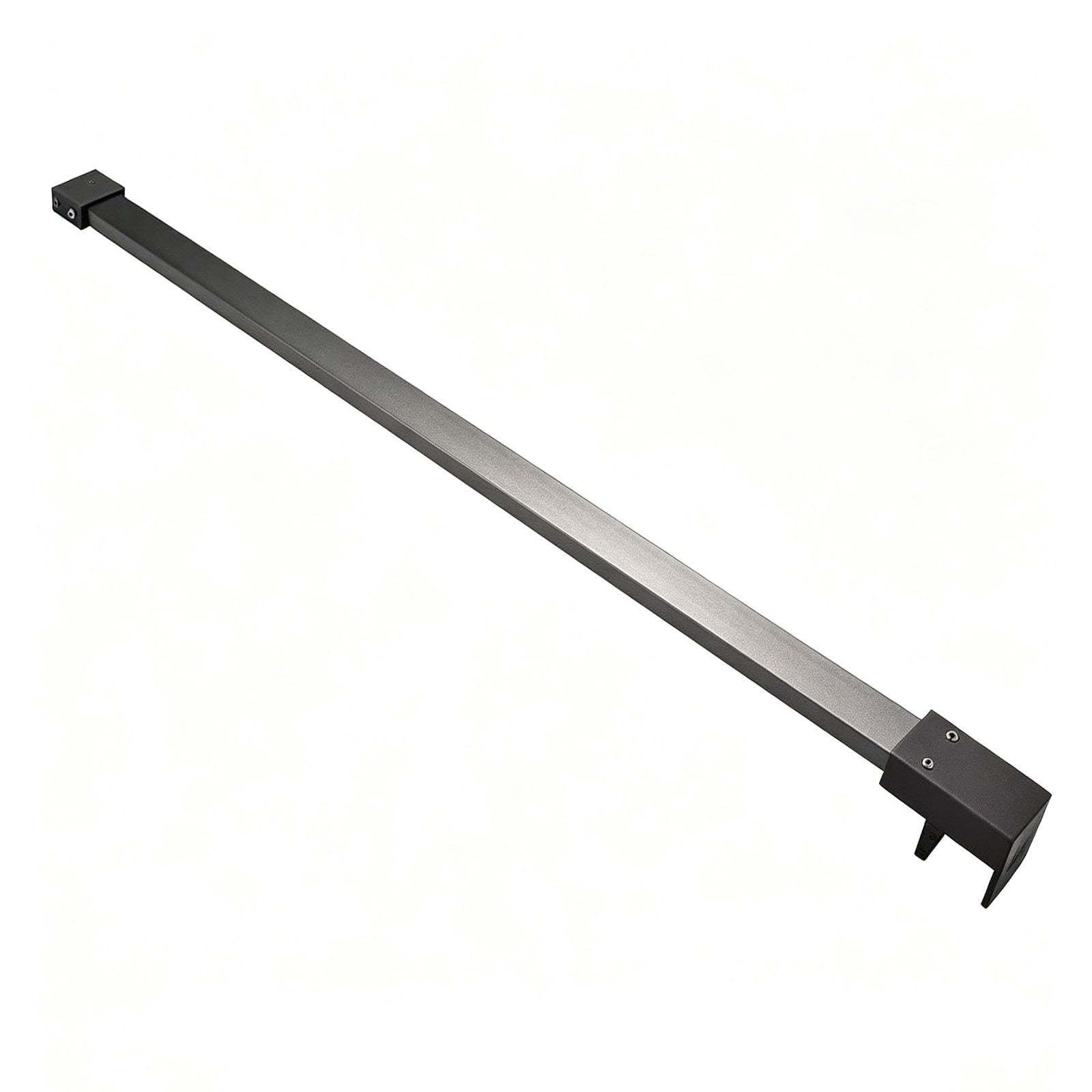Shower Glass Stabilizer Bar Support Bar with Adjustable Clamp for 50mm(2in) Glass, Fixed Bracket for Most Shower Enclosures(Gray,150cm/59.1in)