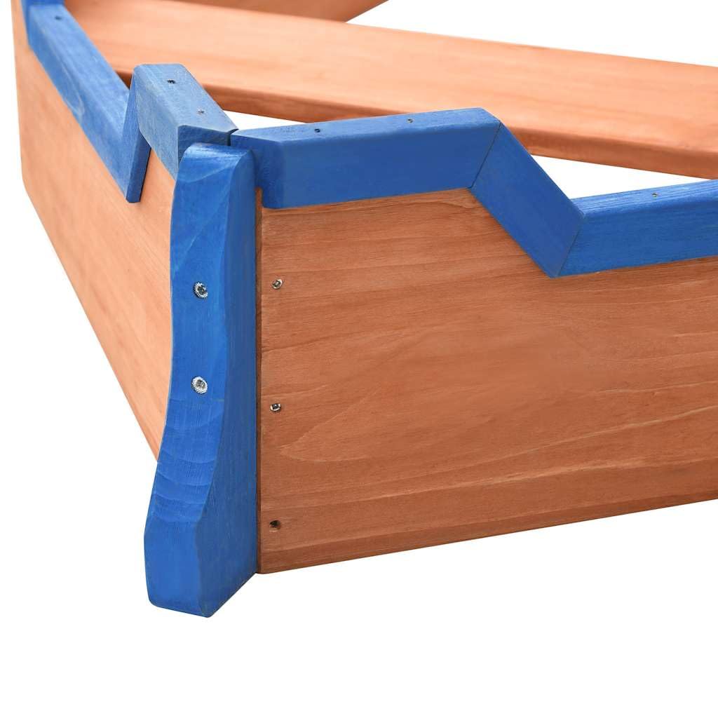 vidaXL Arenero en Forma de Barco Pirata Equipamientos Cajón de Arena Infantiles para Patio Jardín Terraza Parque Exterior Madera de Abeto