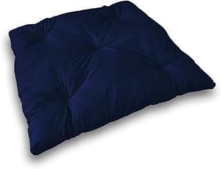 NAVY square Big Soft Floor Cushion Pillow (40x40 inch) Square Multi Colours Meditation Reading Corner Tent Cover Teepee Mat Comfortable Seat Cozy Tipi Canopy Indoor Pillow Living Room Bedroom Pad (Navy, Square)