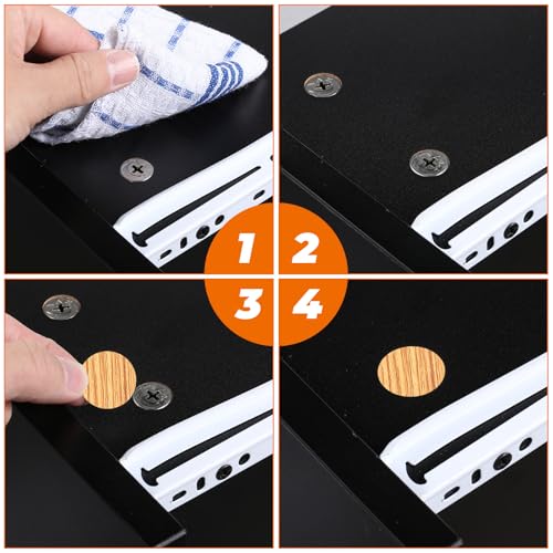 Ymapinc 306 Piezas Tapas para Orificios de Tornillos, Adhesivos para Muebles con Textura de Madera, 2 Tamaños para Estantes de Gabinete miniatura 3