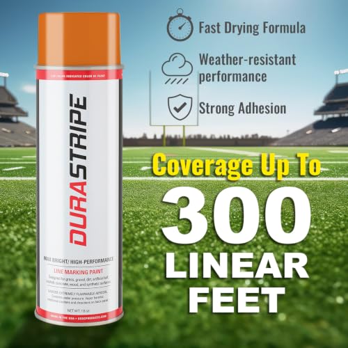 Image of Athletic Field Marking Paint - (CASE) 12 /18 Ounce Cans. The Most durable line marking paint available! Several colors to choose from. (Syracuse Orange)