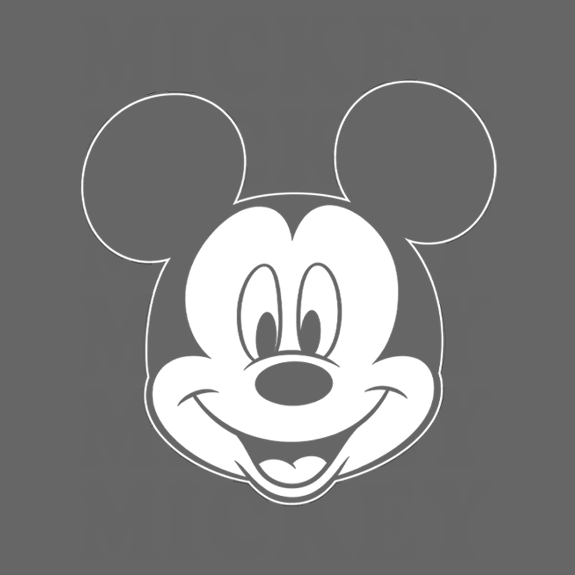 Disney Characters All Name Girl's Solid Crew Tee, Black, Large
