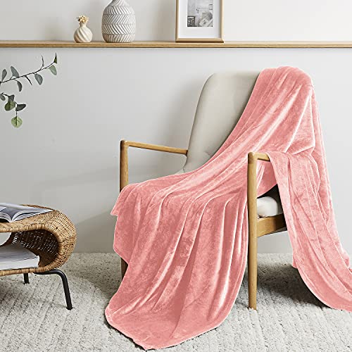 BEDELITE ふわとろ 毛布 あったか 膝掛け ふわふわも静電気防止 ふわふわうふ もこもこ春夏秋冬 柔らかく肌触り 軽量 掛け毛布 洗える(140x200，ピンク)
