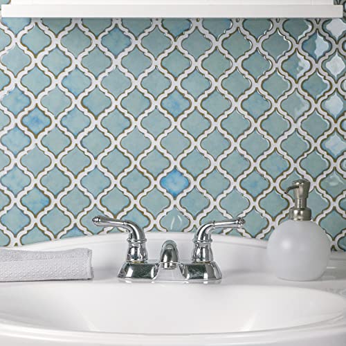 Somertile Hudson Tangier Marine 12-3/8" X 12-1/2" X 5 Mm Porcelain Mosaic Tile #TOP5