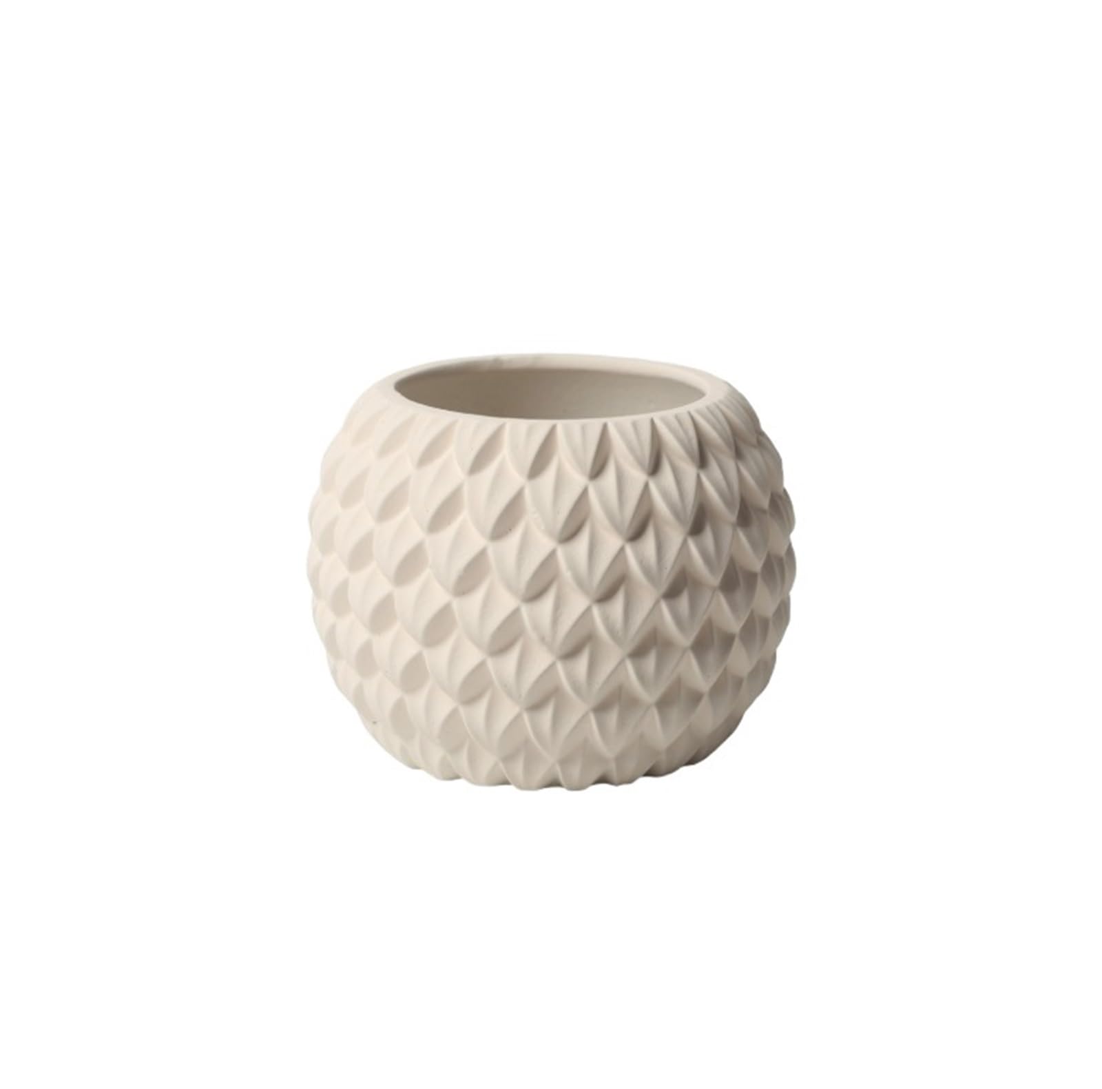 JUAKSQZYI 3pcs Modern Geometric Plant Pot Tabletop Decoration Succulents Flowerpots, for Home Balcony Garden Decor(Beige)