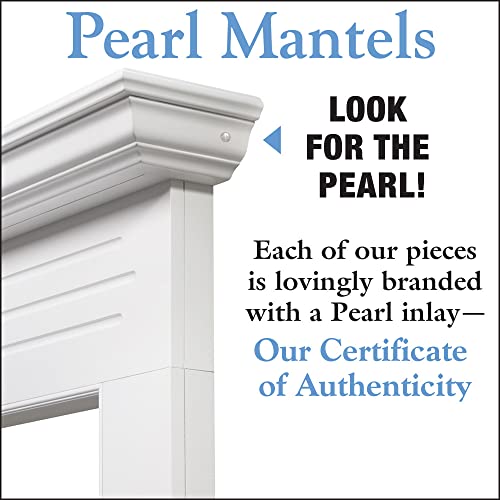 Image of Pearl Mantels ARYB48510 Furniture for Your Fireplace, Premium Grade A MDF Mantel Surround, Crisp White Paint, Interior Opening 48 inch W x 40 inch H