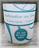  4er Set Tischlicht Tischlichter Kommunion Konfirmation Jugendweihe Taufe Ornamente Tischdeko personalisierbar petrol dunkeltürkis