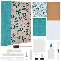 WEBEEDY Buchbindeset Für Anfänger DIY Deluxe Blumentagebuch Buchbindewerkzeuge Und Unterrichtsanleitung Komplettes Buchbindezubehör-Set Mit Faden, Nähnadeln, Papier Und Werkzeuge Zurück zur Schule