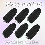 XIIMENALU Marley Twist Braiding Hair Afro Kinky Curly Cuban Twist Hair Marley Twists Hair Crochet Braids, syntetyczne Senegalese Twists Crochet Hair Extensions dla kobiet (1b, 30 cm/6 sztuk)