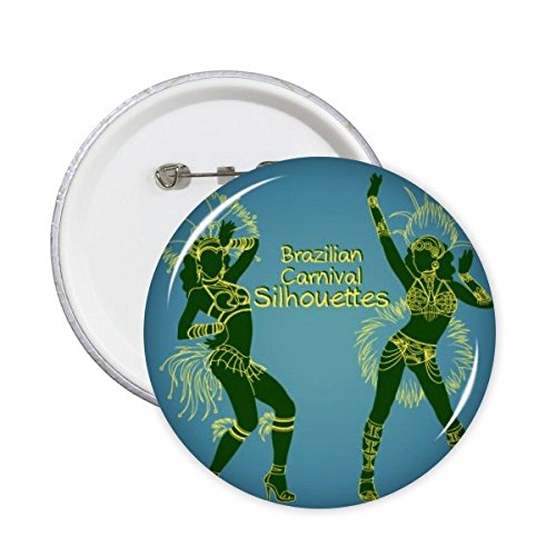 Badge bouton Brésil multicolore pour customiser un vêtement uni