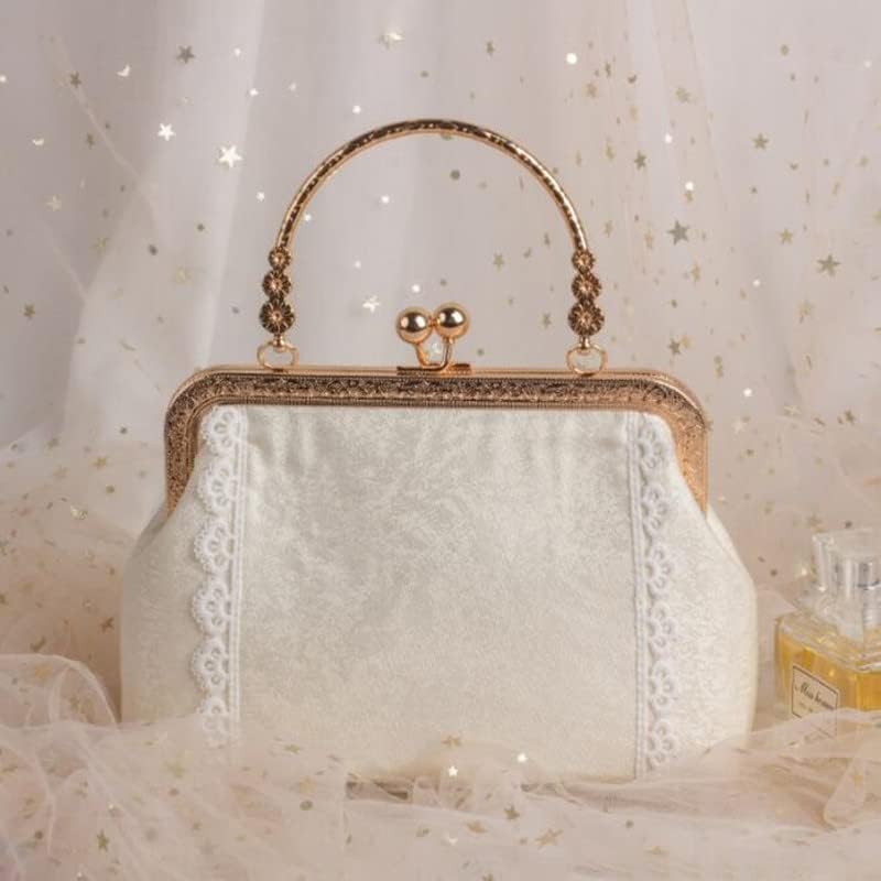 Miniatura 2 de Bolso bordado de estilo chino para las mujeres Vintage Metal Frame Kiss Lock Embrague Bolso Femenino étnico Monederos Wrap