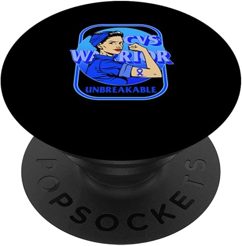 Miniatura 1 de Cyclic Vomiting Syndrome CVS Warrior Unbreakable Strong Woma PopSockets Swappable PopGrip