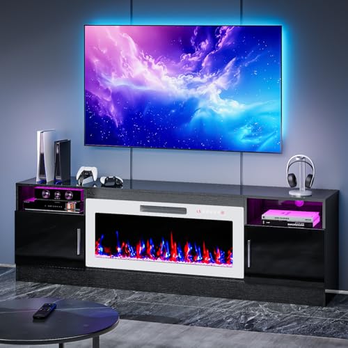 VENDORZ TV Stand with Fireplace, 36" Fireplace TV Stand LED