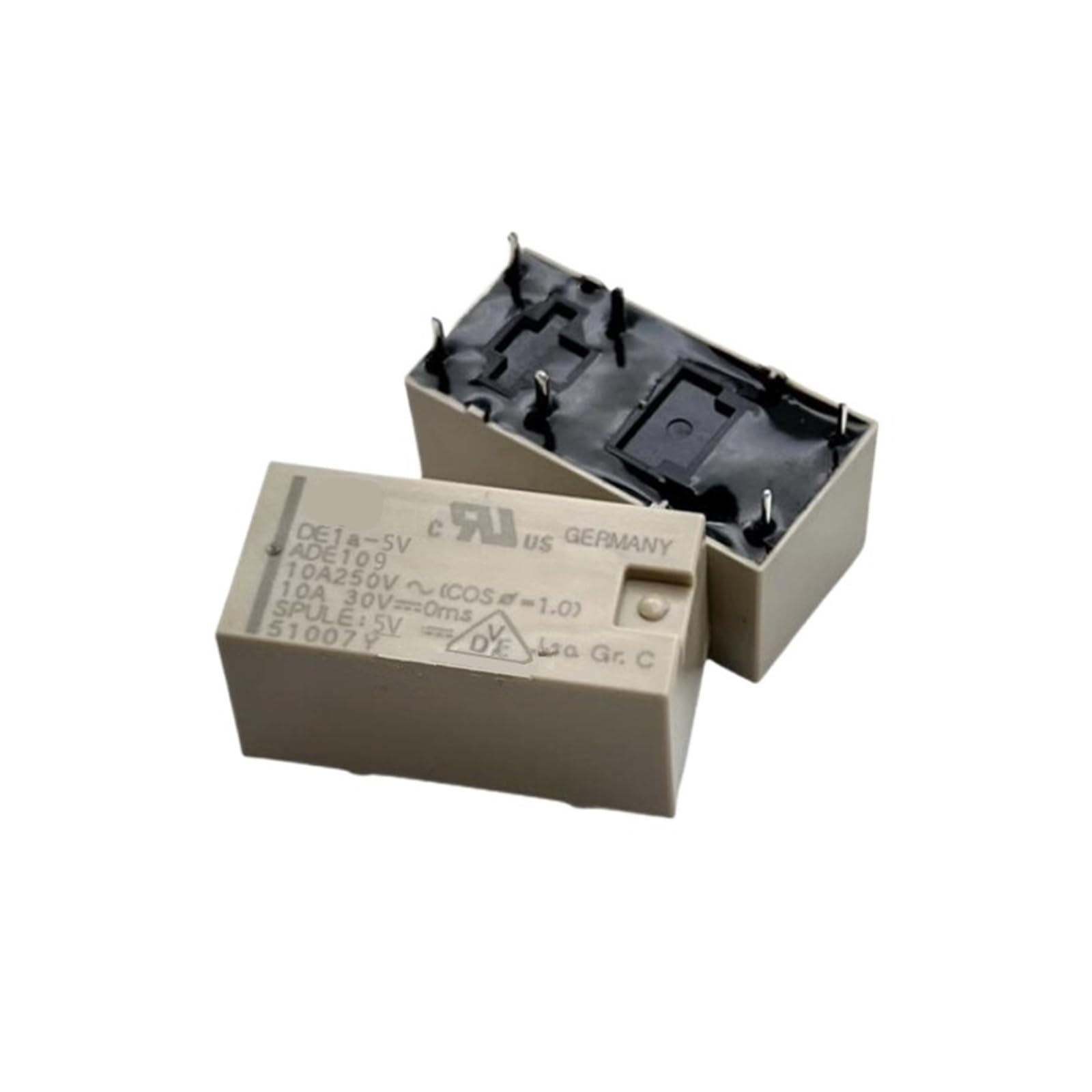 PKNVKZIDK 2pcs DE1A-5V ADE109 DE1A5V ADE109-5V DCV5 5VDC 10A 6PIN relay