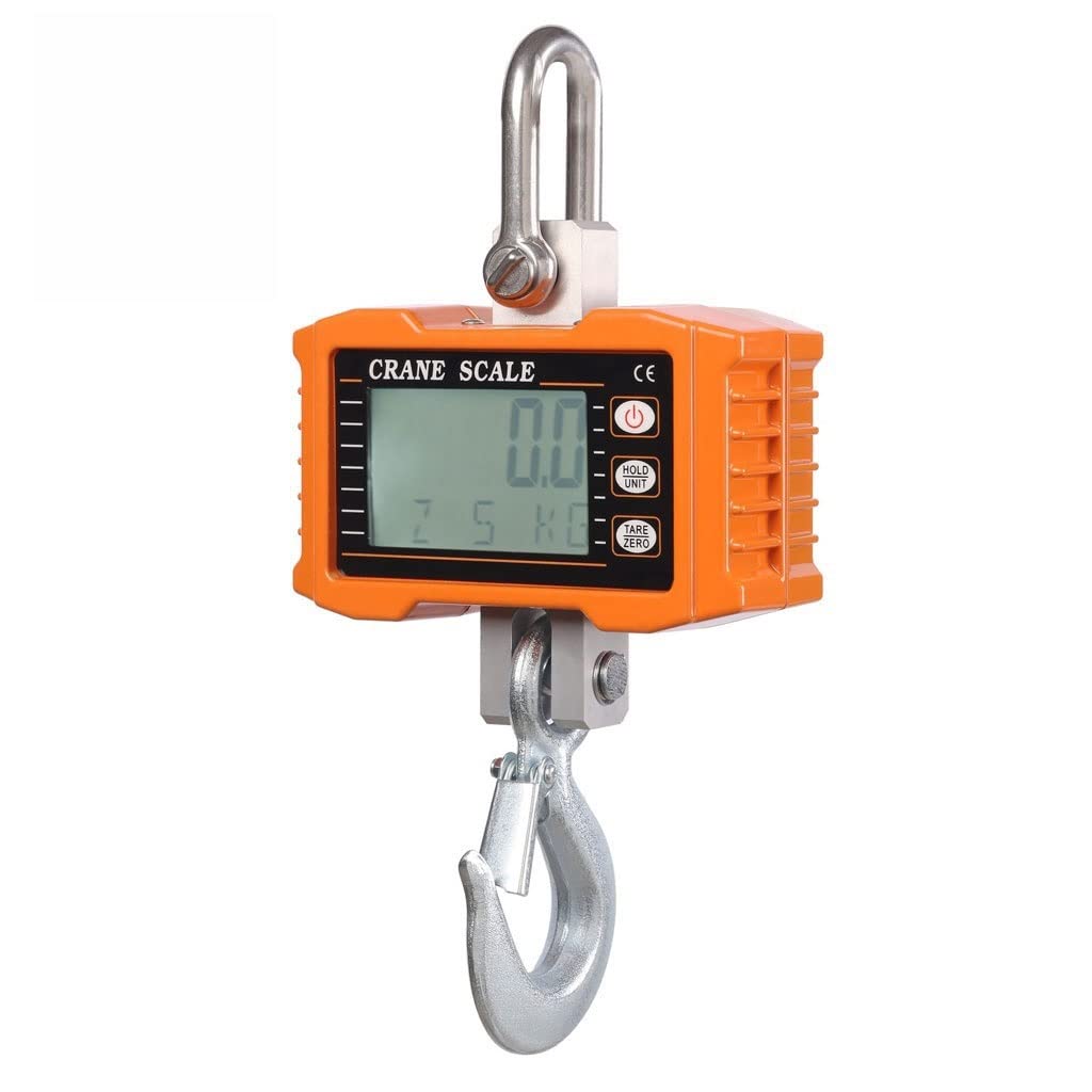 LKLNKVL Hanging scale, Luggage Hanging Baggage With Backlit LCD Display Travel Weight Suitcase Weighing Hook Scales Handheld Mini with Hooks