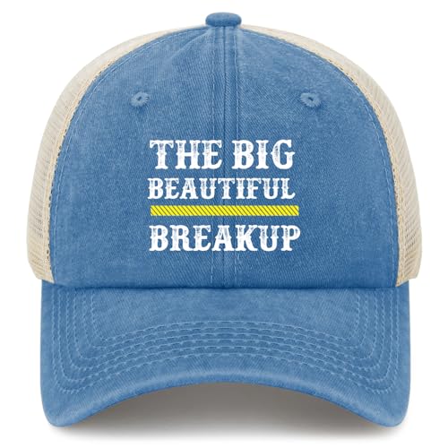 The Big Beautiful Breakup Golf Hat Cycling Cap for Women Lake Blue