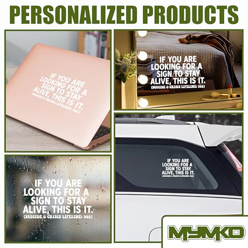 Image of If You're Looking for a Sign to Stay Alive This is It Decal, 988 Car Window Decals, 6 Inches UV DTF Tranfer Car Stickers, Weatherproof Car Truck Window Bumper Sticker, Car Decals for Women Men