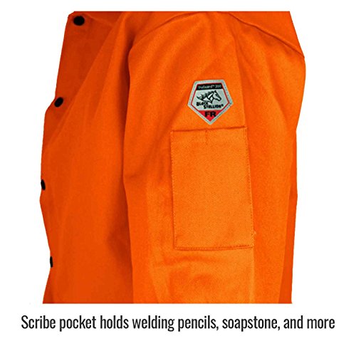 Revco Black Stallion Fo9-30C 30" 9Oz. Orange Fr Cotton Welding Jacket, #TOP2