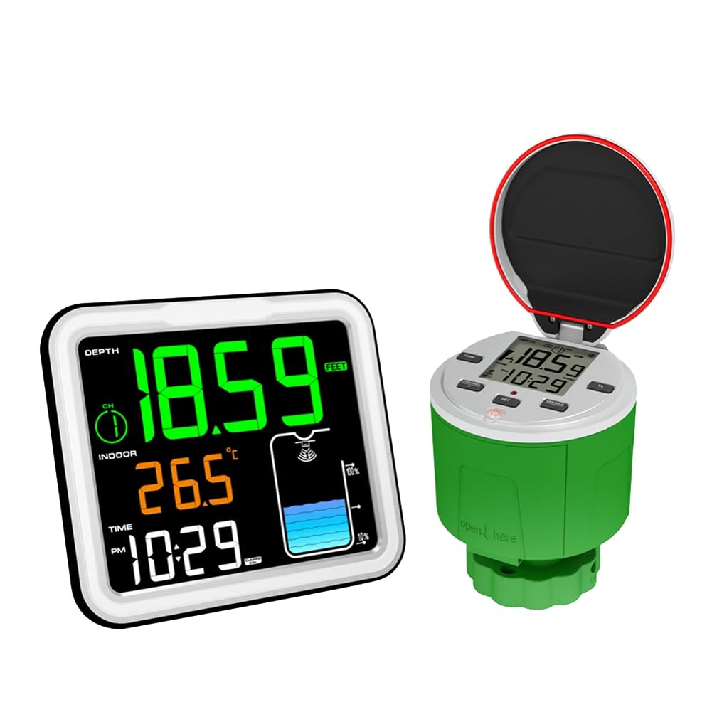 IP68 Wireless Ultraschallpegelanzeige Solar Angetriebene LCD -Anzeige Wassertank Flüssigkeitsmesser Fernüberwachung 150 M EU -Stecker
