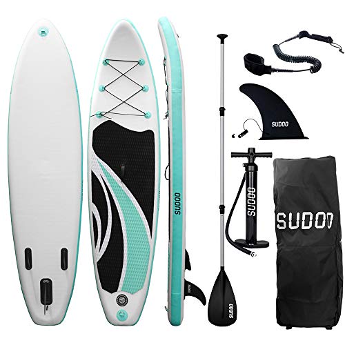 Triclicks Tabla Hinchable Paddle Surf/Sup Paddel Surf con Bomba, Mochila, Aleta Central Desprendible, Kit de Reparación, Remo Ajustable, La Cinta para Atar al Pie(300 * 75 * 15cm-Grosor) (Style 1)