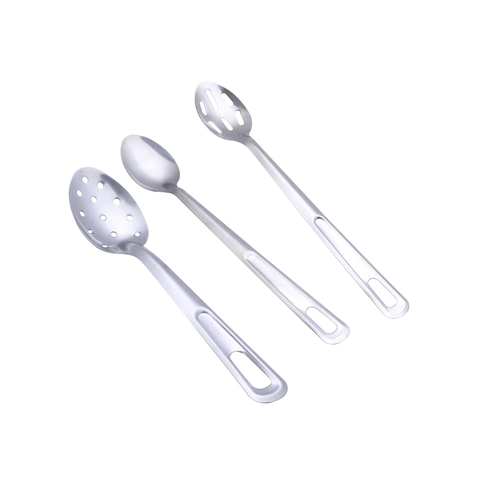 Kalttoy 3 Stainless Steels Kitchen Slotted Spoons Ergonomic Handle Set Dishwasher Safe Utensils for Cooking Baking and Serving Cooking Utensils