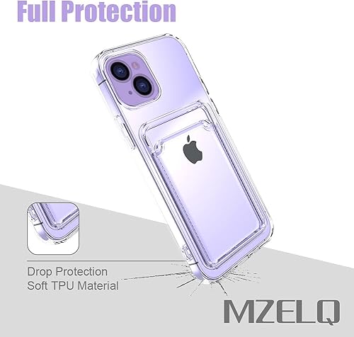 Miniatura 5 de MZELQ Compatible con iPhone 13 (6,1 pulgadas), soporte para tarjeta de protección de cámara para iPhone 13 + protector de pantalla, ranura para