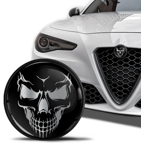 Image of Compatible with Alfa Romeo Emblem Front Bonnet Rear Boot Badge 74mm Giulietta 940 MiTo 156 147 159 GT Brera Spider 939 Silver Black EA 2