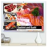Sashimi und Sushi. Japans Köstlichkeiten (hochwertiger Premium Wandkalender 2026 DIN A2 quer), Kunstdruck in Hochglanz: Leckere und fantasievolle Sushi-Variationen (CALVENDO Lifestyle)