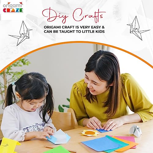 Origami Craze FBA_ORIGAMI500 Origami Paper 500 Sheets Premium Quality For Arts And Crafts 6 Inch Square Sheets 20 Vibrant Colours Same Colour thumb #4