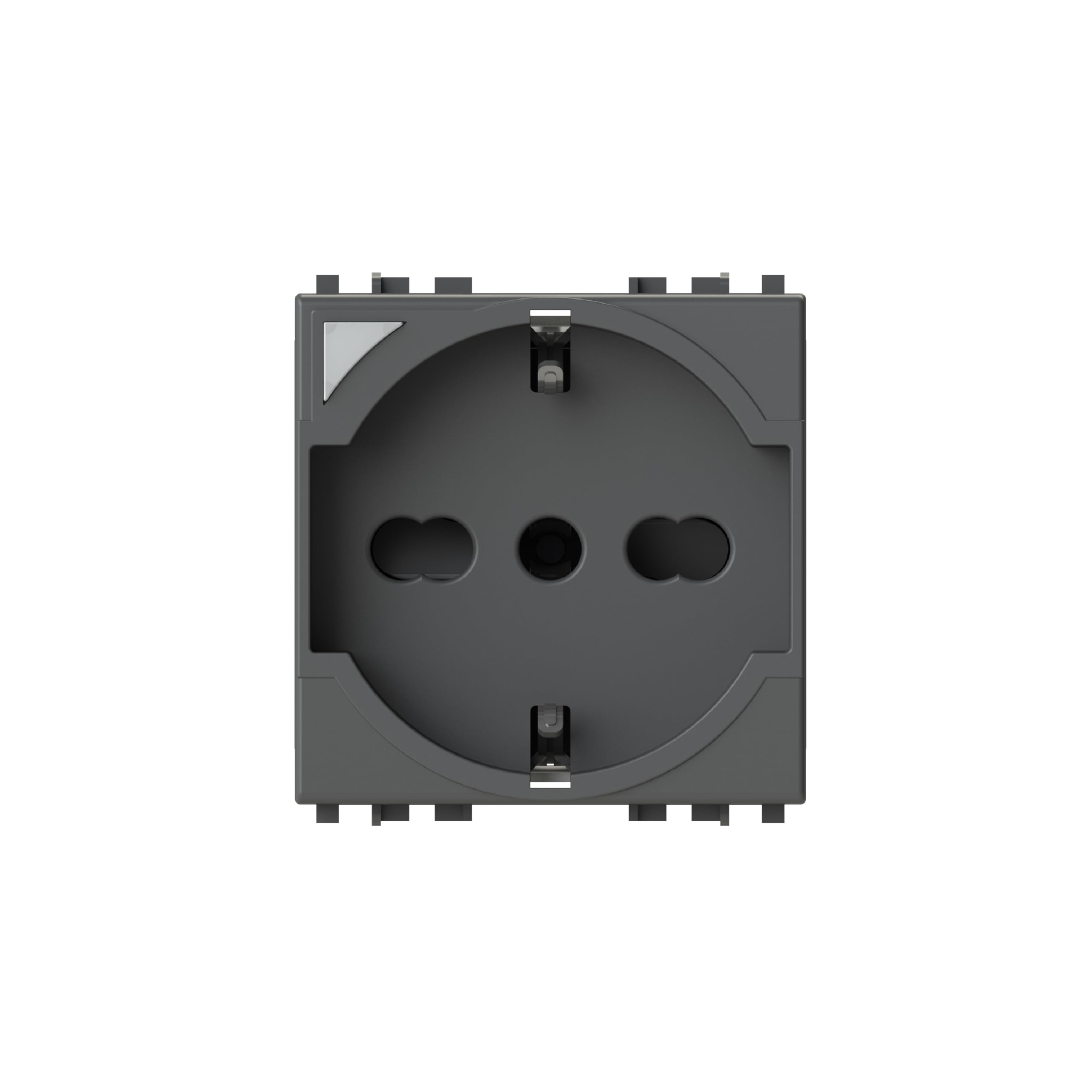 4box - Presa smart P40 S compatibile con Vimar® Arkè™. Colore Antracite. Connessa tramite WiFi, controllabile con App 4box e assistenti vocali Amazon Alexa e Google Home.