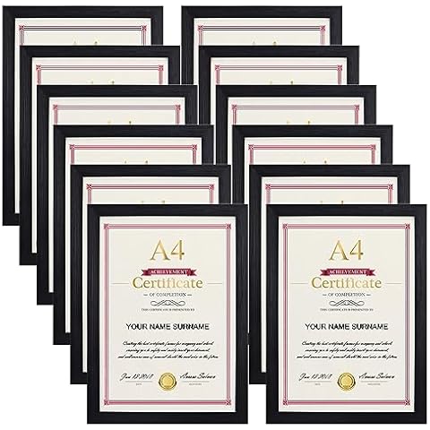 Giftgarden 12 Pack A4 Black Photo Frames Cover