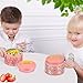 PIQUEBAR 8oz Kids Thermo for Hot Food,Small Lunch Thermos Food Container Stainless Steel,Easy Open Wide Mouth Thermo for Hot Cold Food for Preschool Travel (Pink Unicorns)