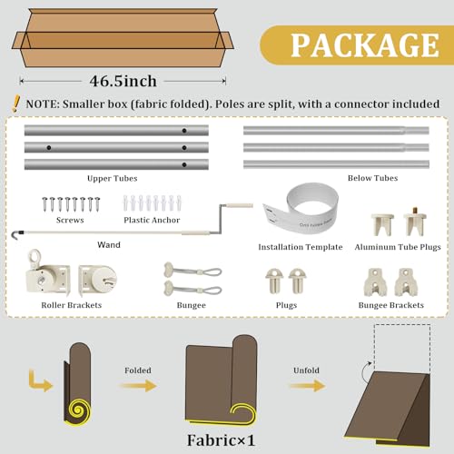 Image of Shade&Beyond Patio Shades Roll Up Outdoor 10' W x 8' H, Cordless Roller Shade Blinds with 90% UV Protection, Exterior Sunshade Cloth Roll for Pergola Porch Gazebo Balcony, Wheat