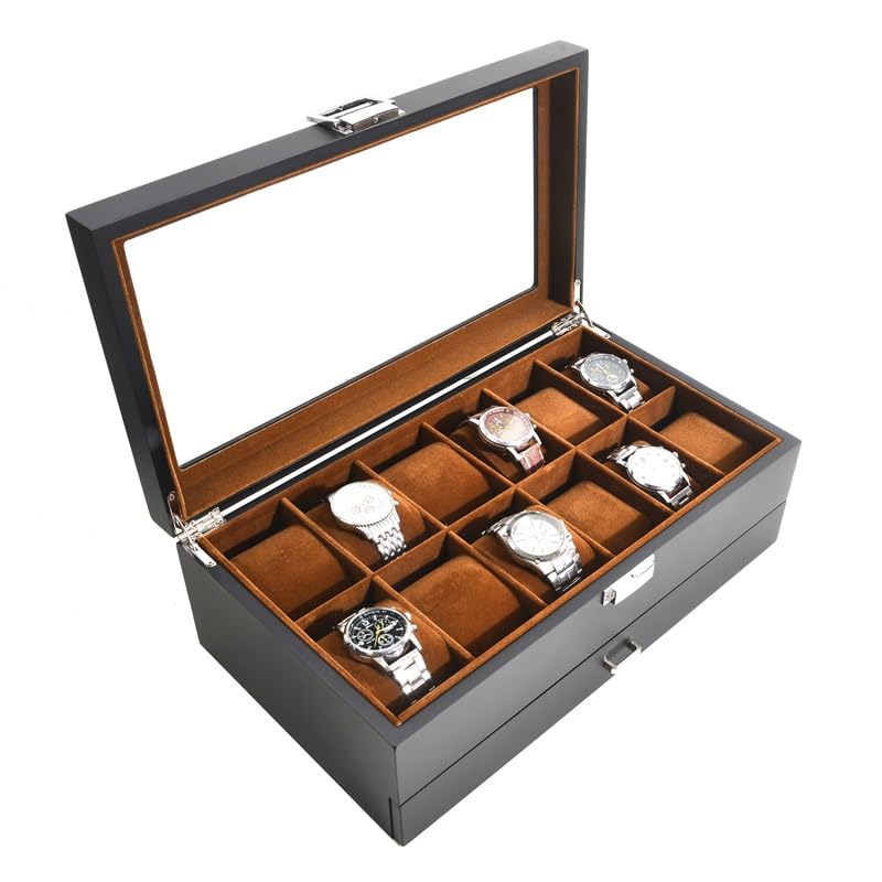 Scatola per orologi Organizer per gli uomini Scatola di gioielli Orologio Dipinto Contenitore di Gioielli Occhiali multistrato Collana di Immagazzinaggio Accessori per la casa Display Cassetto
