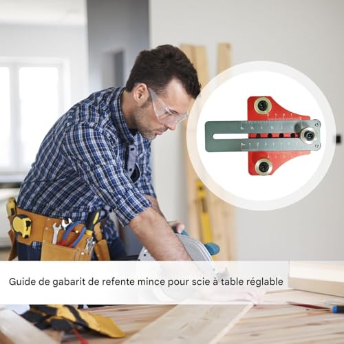 Guide pour scie sur table et gabarit de coupe répétitive pour bandes étroites - 3
