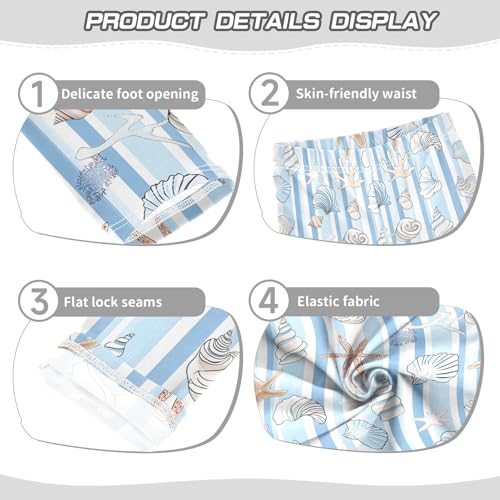 senya Girls Printed Leggings Yoga Pants Starfish Shell Pattern for Kids in 4t to 10 Years, 4T3